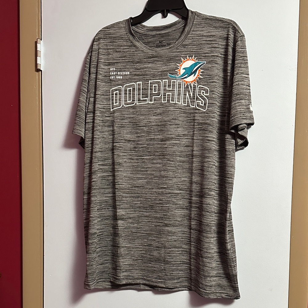 Miami Dolphins Gray Men's Dri-Fit Tee